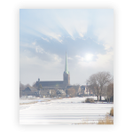 Rouwkaart-Regiokaarten-Model9-kerk in de zon